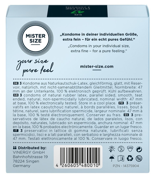MISTER SIZE 47 mm - Vegaani kondomi joka on kuin toinen iho