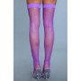 Nylon fishnet thigh highs violetit verkkosukat sukkanauhaliiviin 