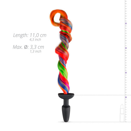 Anaalitappi hännällä jossa on sateenkaarenvärit - pony tail