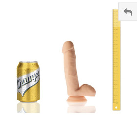 Smoothy tekopenis, dildo, pippeli 6,5” imukupilla