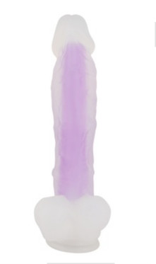 Pitkä peniksen mallinen imukupilla varusteltu dildo pituus 26.5 cm