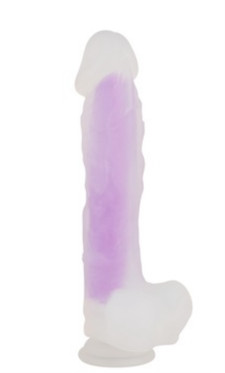 Pitkä peniksen mallinen imukupilla varusteltu dildo pituus 26.5 cm