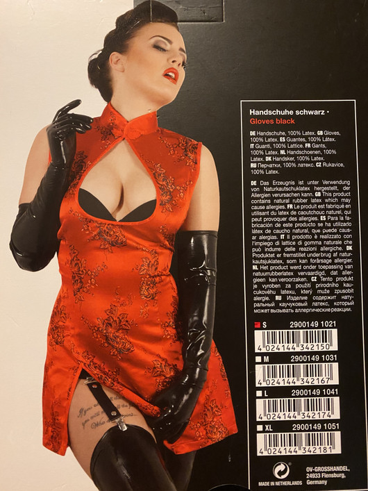 Latex - Valkoiset pitkävartiset latex sormikkaat