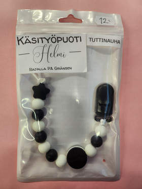 Tuttinauha silikoni, tähti mustav.