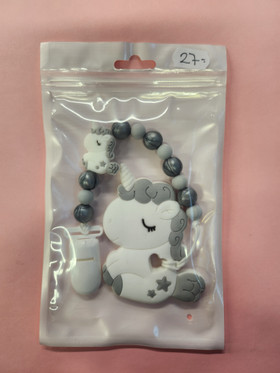 Tuttinauha + purulelu  silikoni, yksisarvinen