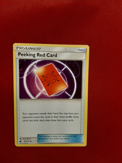 Peeking Red Card 97/111 -  Crimson Invasion