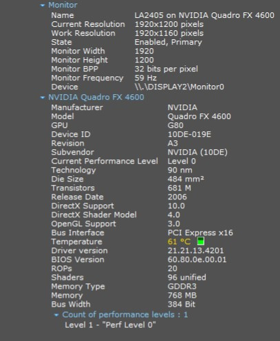 Näytönohjain (NVIDIA QuadroFX 4600)
