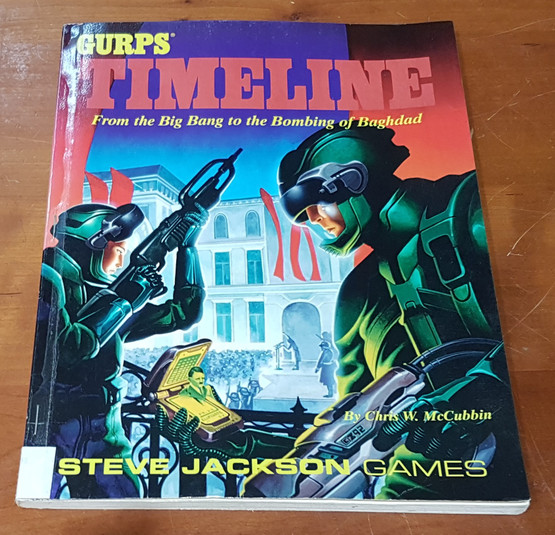 Kierrätyskirja - roolipelikirja (Chris W. McCubbin - GURPS Timeline From The Big Bang to the Bombing of Baghdad)