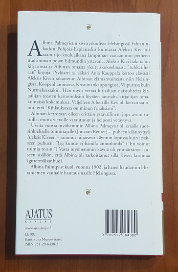 Kirja (Anja Kauppala - Albina, Aleksis Kiven suuri rakkaus)