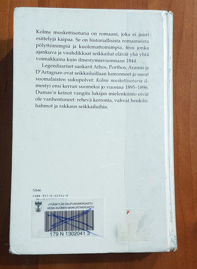 Lasten kierrätyskirja (Alexandre Dumas - Kolme muskettisoturia)