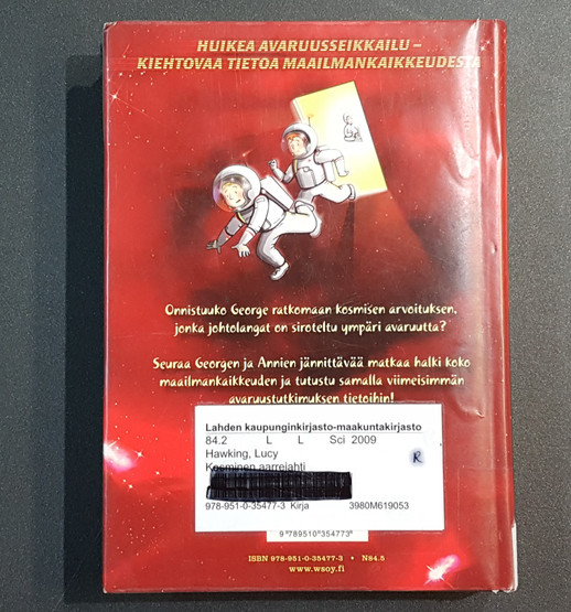 Lasten kierrätyskirja (Lucy Hawking - Kosminen aarrejahti)