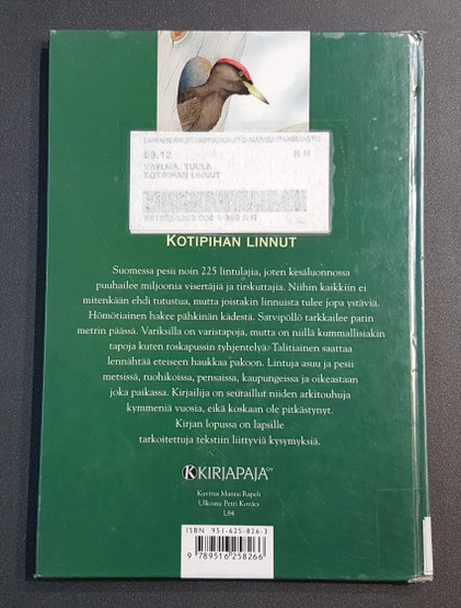 Kierrätyskirja (Tuula Vaelma- Kotipihan linnut)