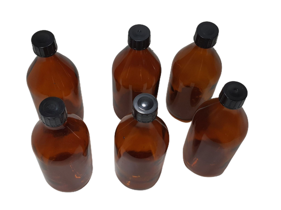 Kuusi apteekkipulloa (20 cm) #2