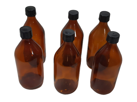 Kuusi apteekkipulloa (20 cm) #2