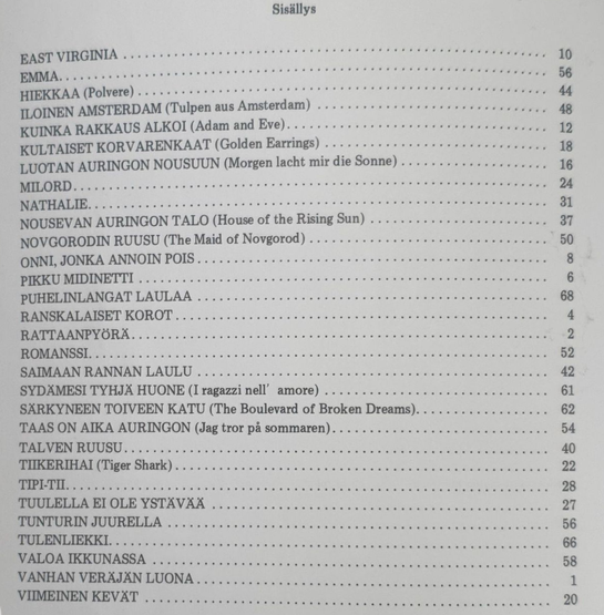 Nuottivihko -  Fazer Songs (Toivelauluja)