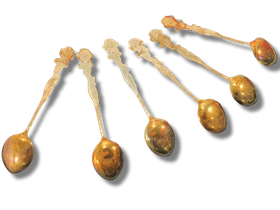 Kuusi 11 cm alpakkalusikkaa 