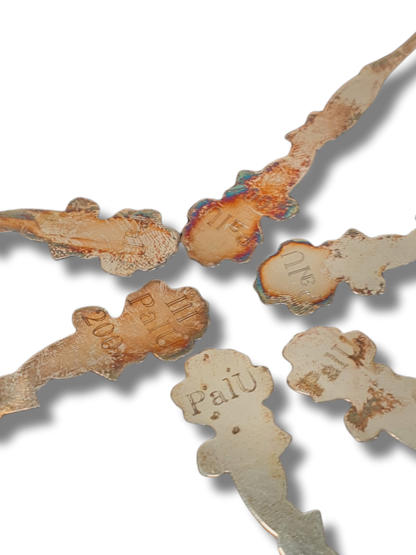 Kuusi 11 cm alpakkalusikkaa 