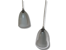 Kaksiosoinen kattovalaisin lasikuvuilla