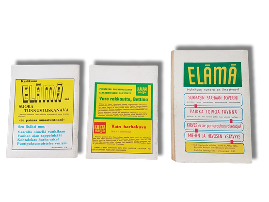 Palmusarja & Kultasarja (3 irtonumeroa 1960-luvun kioskikirjallisuutta)