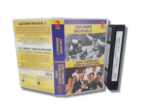 VHS-elokuva (Finnkino 2-VHS : Saatanan radikaalit & Uuno Turhapuro Herra Helsingin Herra) S 