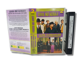 VHS-elokuva (Finnkino 2-VHS : Liian iso keikka & Uuno Turhapuro Suomen tasavallan herra presidentti) S
