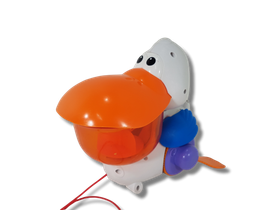 Pelikaanilelu eri toiminnoilla (Fisher Price)