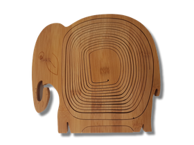 Puinen norsuaiheinen kokoontaittuva hedelmäkori 