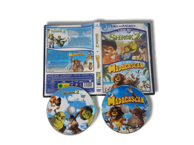 Lasten DVD-elokuva (Shrek 2 & Madagascar) S
