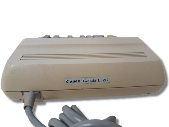Vanha pöytälaskin (Canon Canola L1217)
