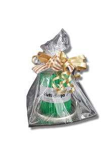 Kynttilä aluslautasella lahjapakkauksessa (Puttipaja)