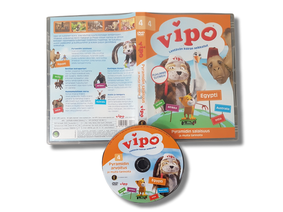 Lasten DVD -elokuva (Vipo 4 - Lentävän koiran seikkailut - Pyramidin salaisuus ja muita tarinoita) S