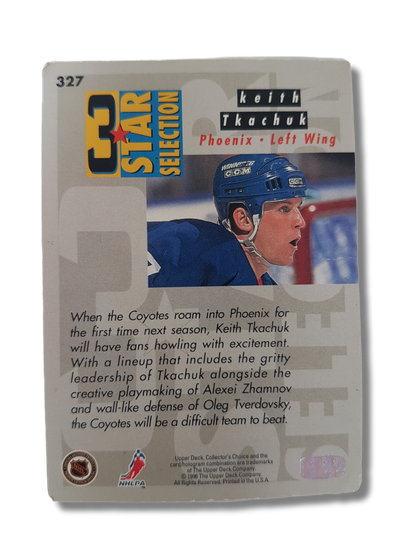 Keräilykortti (1996-97 Upper Deck #327, 3 Star Selection Keith Tkachuk,Alexei Zhamnov, Oleg Tverdovsky)
