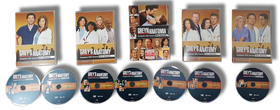DVD -televisiosarja (Greyn anatomia - 5. tuotantokausi kokonaisuudessaan - Gray's Anatomy - The Complete Fifth Season) K12 
