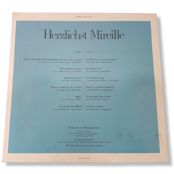 LP -levy (Herzlichst Mireille) 