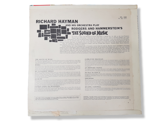 LP -levy (The Sound Of Music - Richard Hayman & His Orchestra)