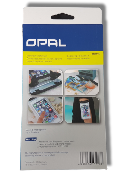 Vedenpitävä suojapussi puhelimelle (Opal)