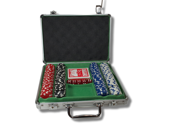 Pokeripelimerkkejä salkussa (200 kpl)