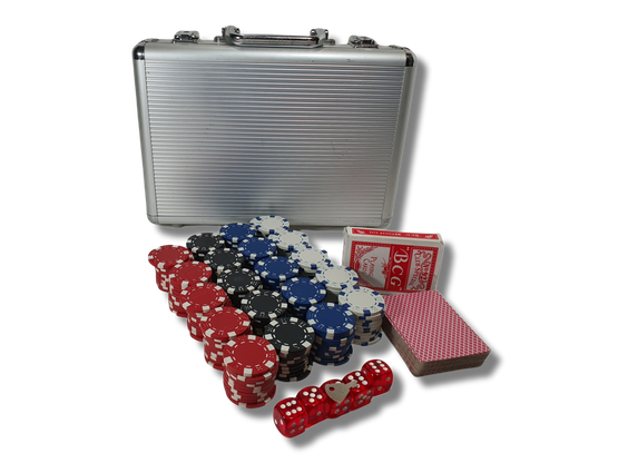 Pokeripelimerkkejä salkussa (200 kpl)