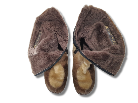 Kamelin nahka kengät (Luna Eskimod, koko 4½.)