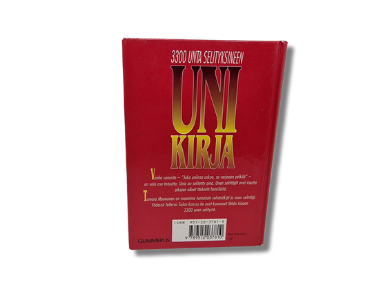 Kirja (Uni Kirja : 3300 Unta Selityksineen - Tamara Maunonen)