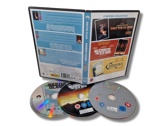 DVD -elokuva (Shutter Island / No Country For Old Men / Chinatown) K16