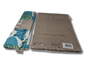 Kaksi 220 x 45 cm ja yksi 140 x 45 cm verhot (ID)