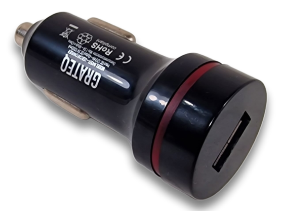12/24V USB autolaturi (Grateq® 1A USB 12/24V)