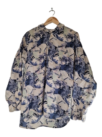 Miesten pitkähihainen kauluspusero, koko noin M (Pure Genius)