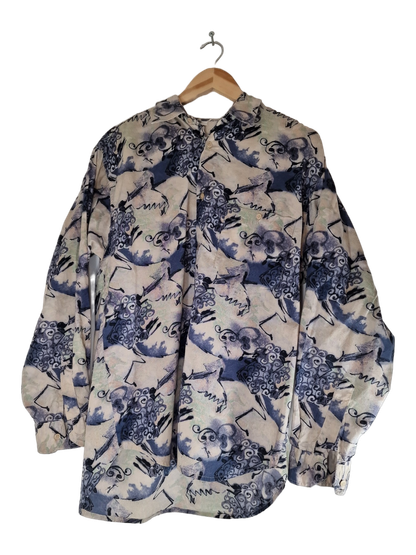 Miesten pitkähihainen kauluspusero, koko noin M (Pure Genius)