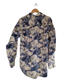 Miesten pitkähihainen kauluspusero, koko noin M (Pure Genius)