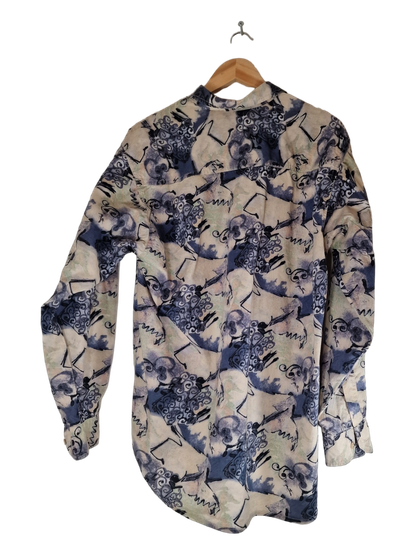 Miesten pitkähihainen kauluspusero, koko noin M (Pure Genius)