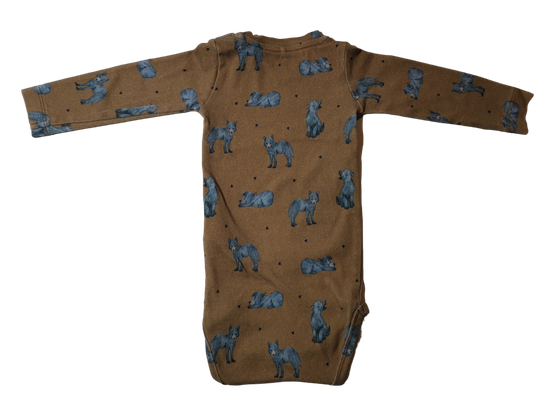 Lasten pitkähihainen body, koko 68 cm (Name it)