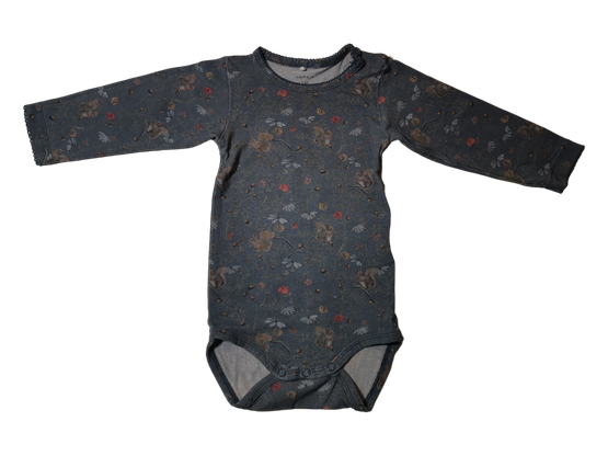 Lasten pitkähihainen body, koko 68 cm (Name it)