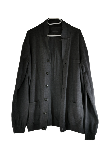 Miesten pitkähihainen neulepusero, koko XL, (Petrifun)